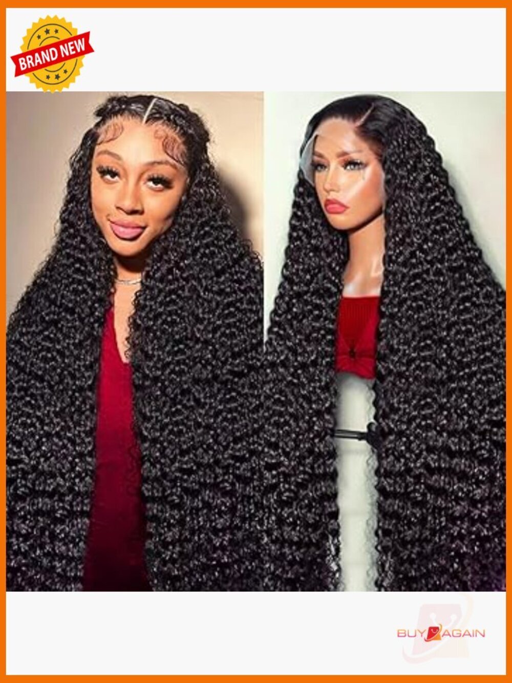 Deep Wave Lace Front Wig 13x6 HD 250 Density 100% Human Hair Full Head
